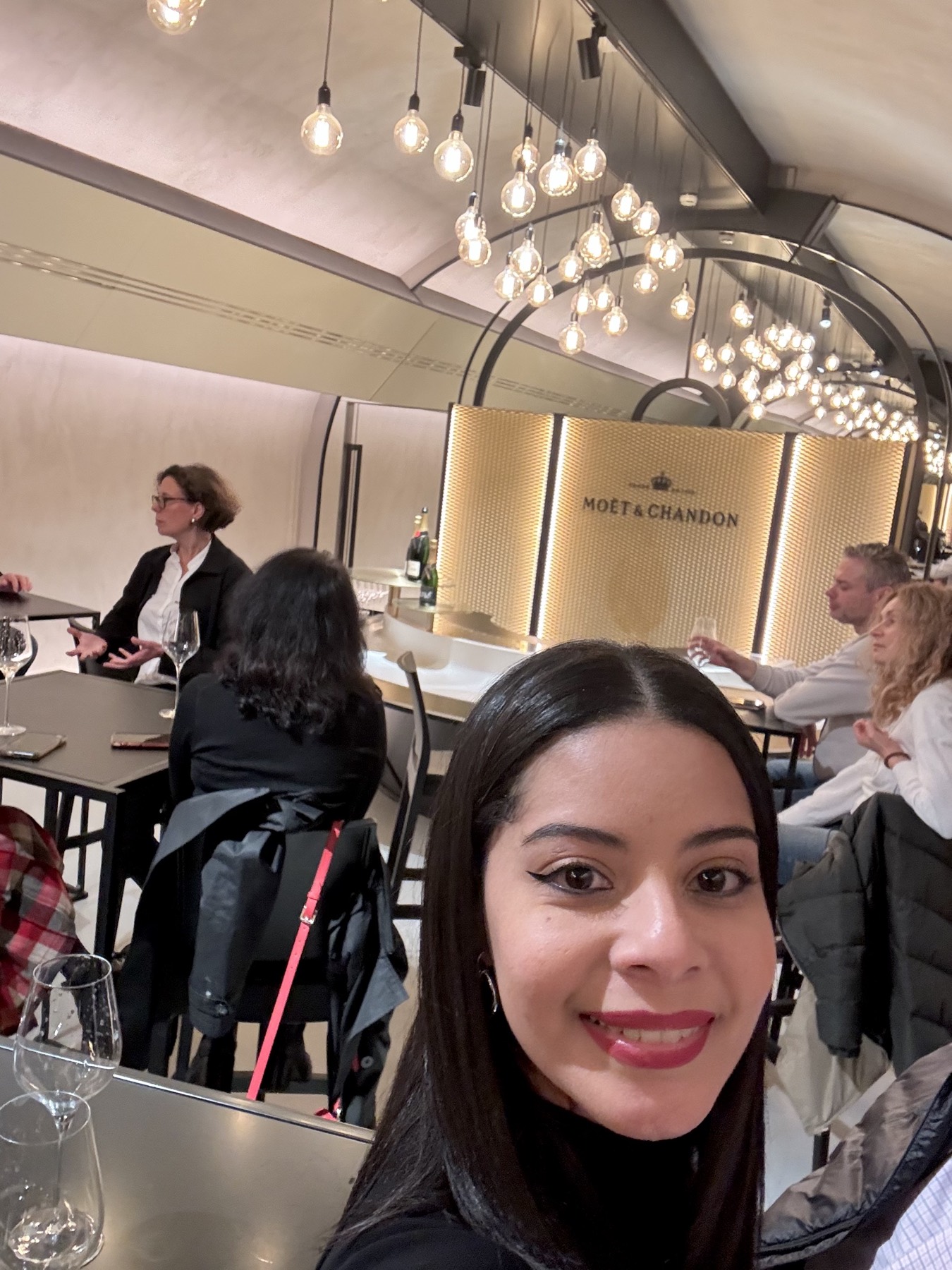 Eliza at the Moët & Chandon tasting room