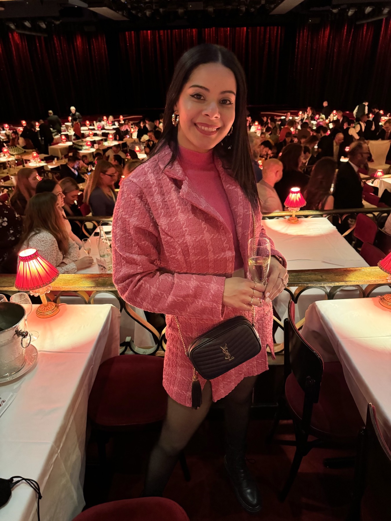 Eliza inside the Moulin Rouge before the show