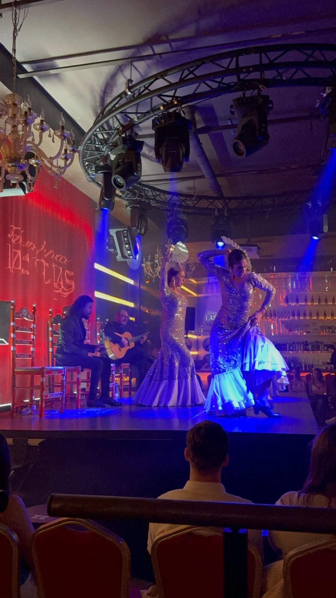 Flamenco dancers performing on stage