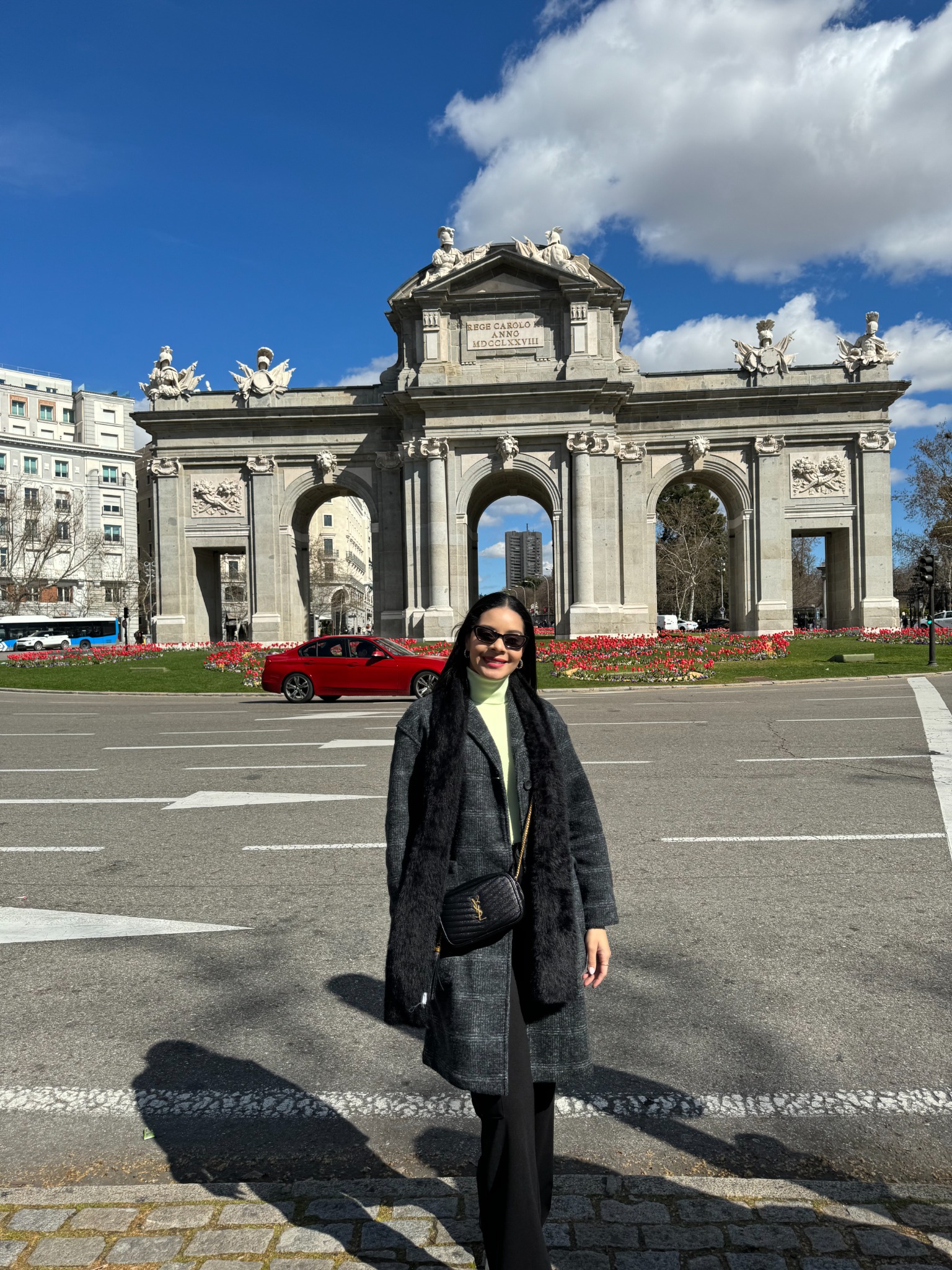 Eliza at Puerta de Alcalá in Madrid