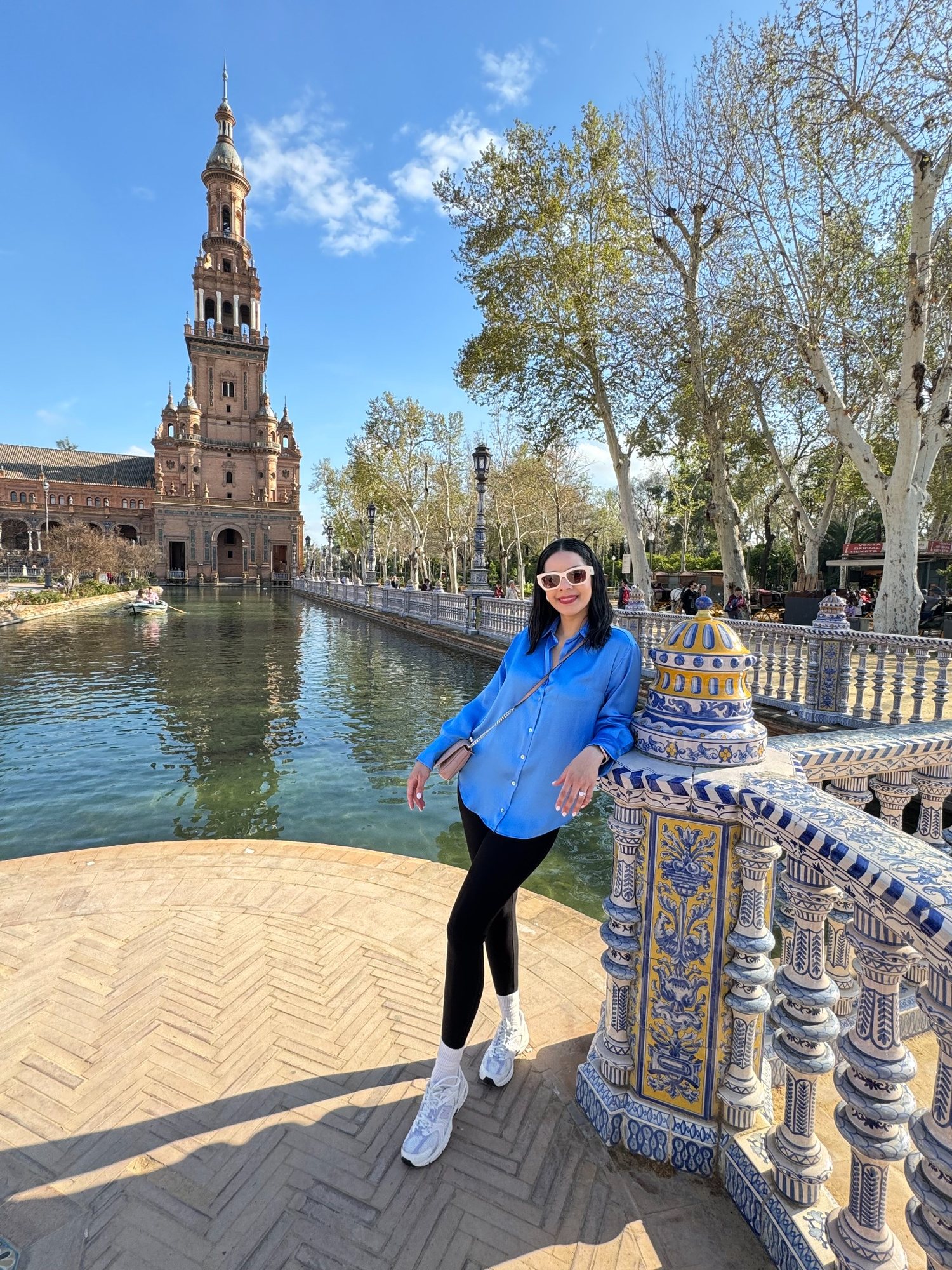 Eliza at Plaza de España in Seville